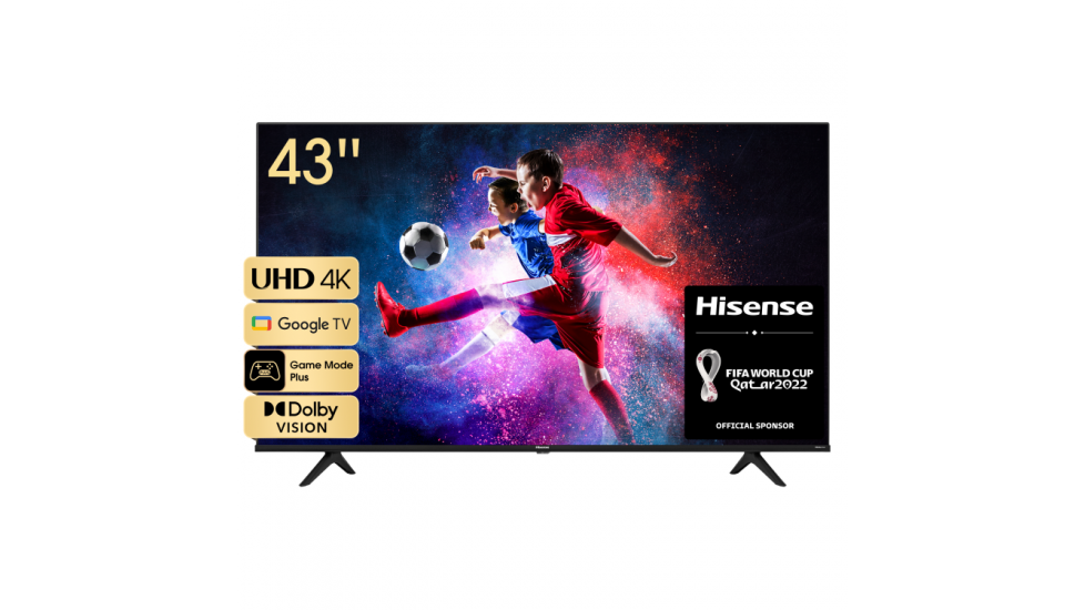 43A68H Hisense téléviseur intelligent LED 4K A68 de 43 po